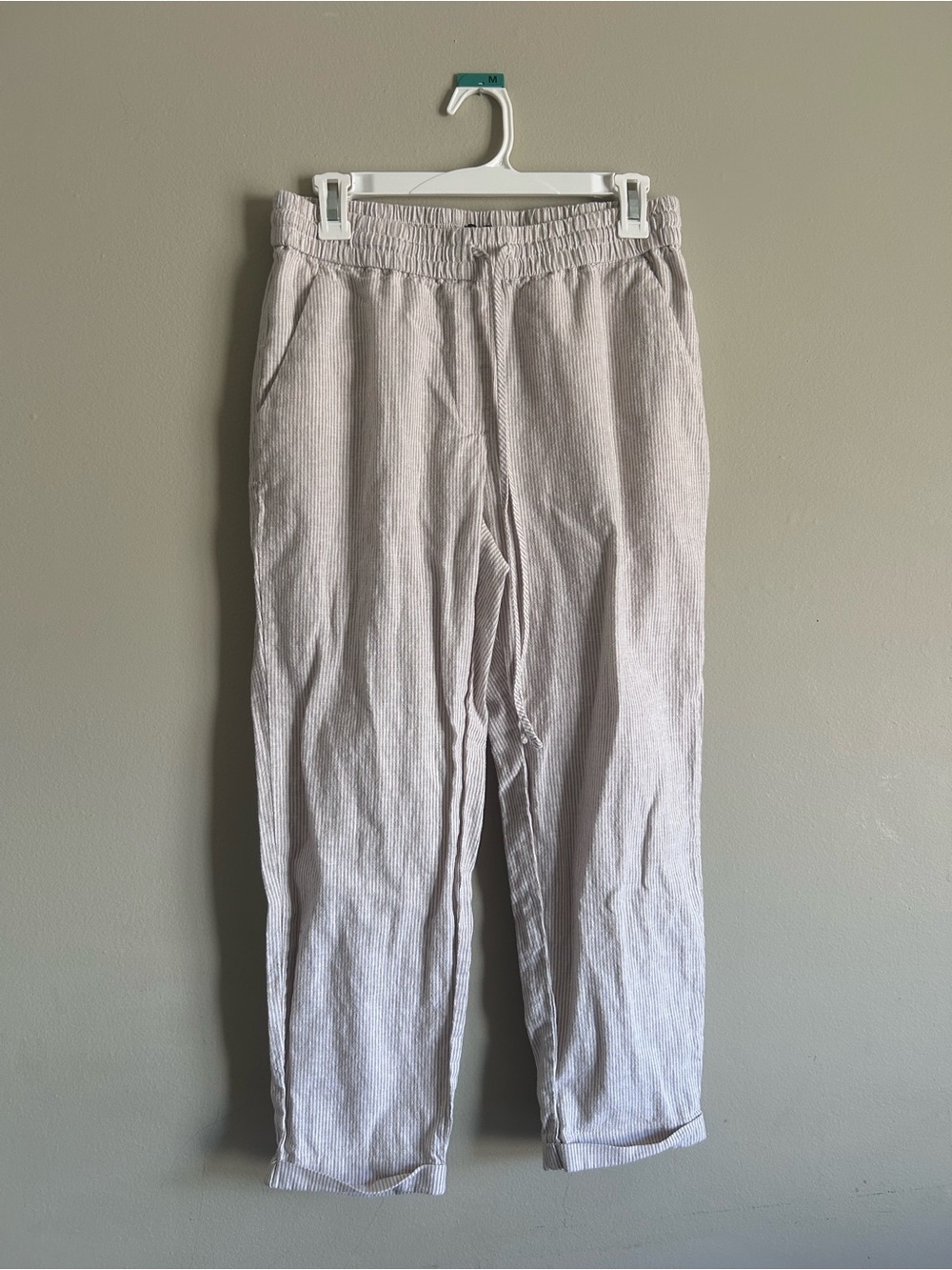 Linen Drawstring Pants - Picture 2 of 5